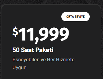 mass ajans 50 saatlik hizmetin yıllık abonelik paketi